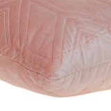Pink Quilted Diamonds Velvet Solid Color Throw Pillow - Homeroots - Flyclothing LLC