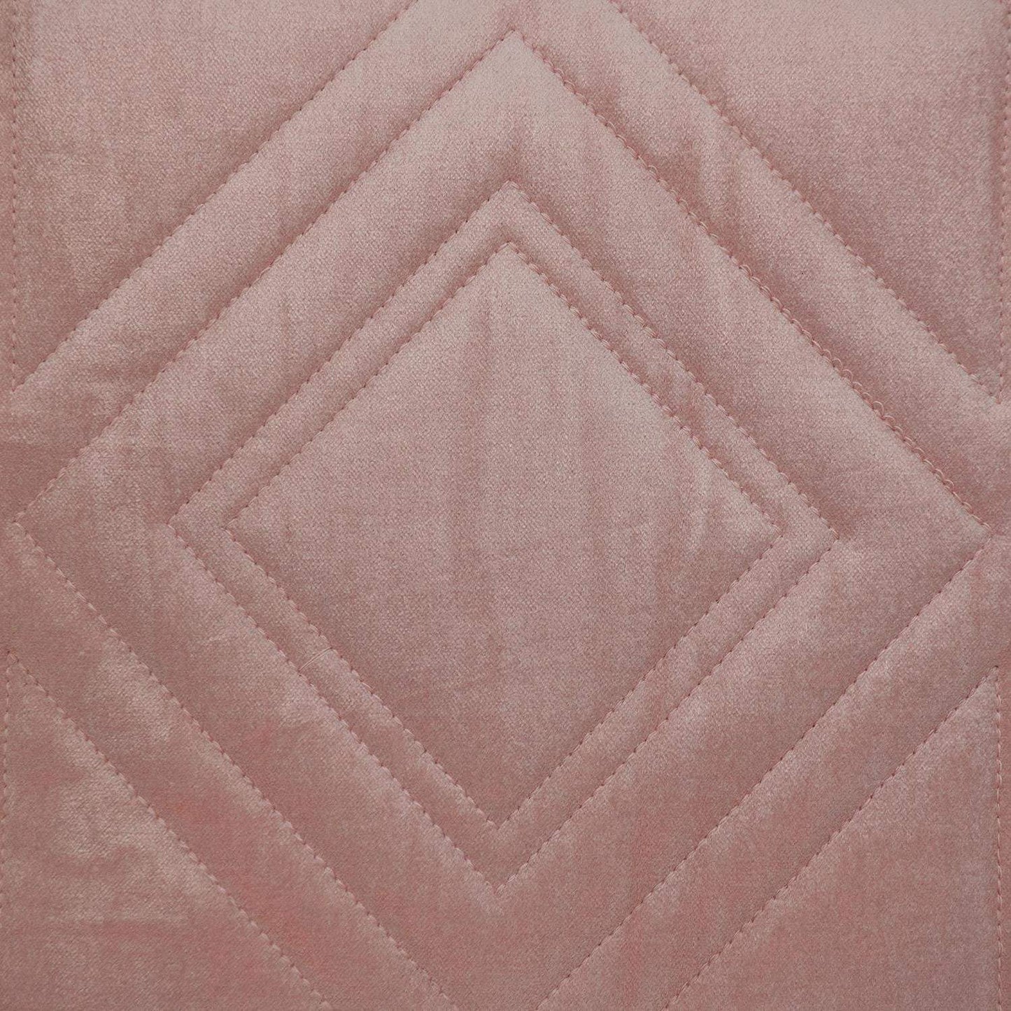 Pink Quilted Diamonds Velvet Solid Color Throw Pillow - Homeroots - Flyclothing LLC