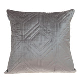 Taupe Quilted Diamonds Velvet Solid Color Throw Pillow - Homeroots