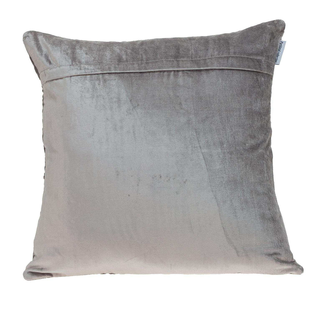 Taupe Quilted Diamonds Velvet Solid Color Throw Pillow - Homeroots - Flyclothing LLC