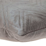 Taupe Quilted Diamonds Velvet Solid Color Throw Pillow - Homeroots - Flyclothing LLC