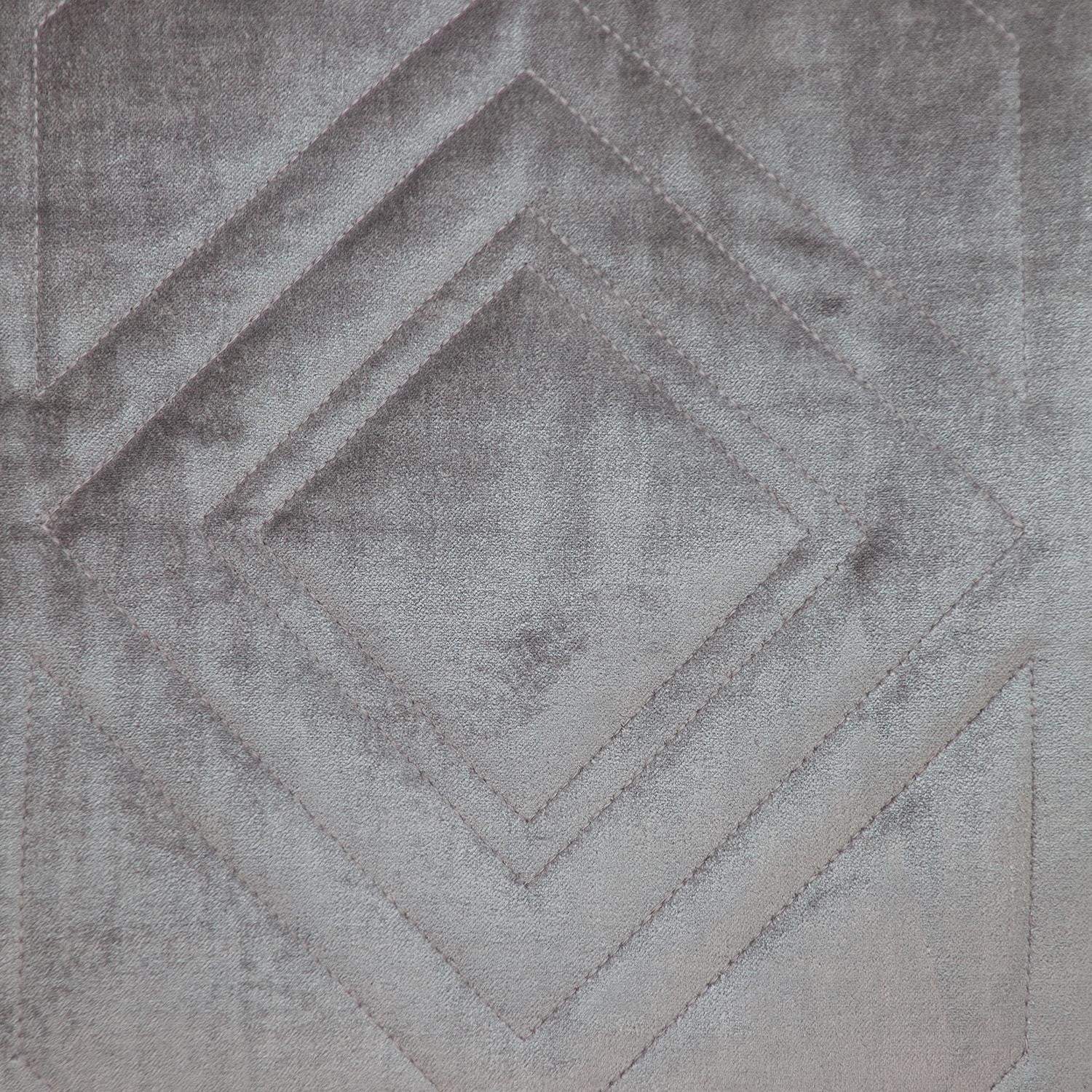 Taupe Quilted Diamonds Velvet Solid Color Throw Pillow - Homeroots - Flyclothing LLC
