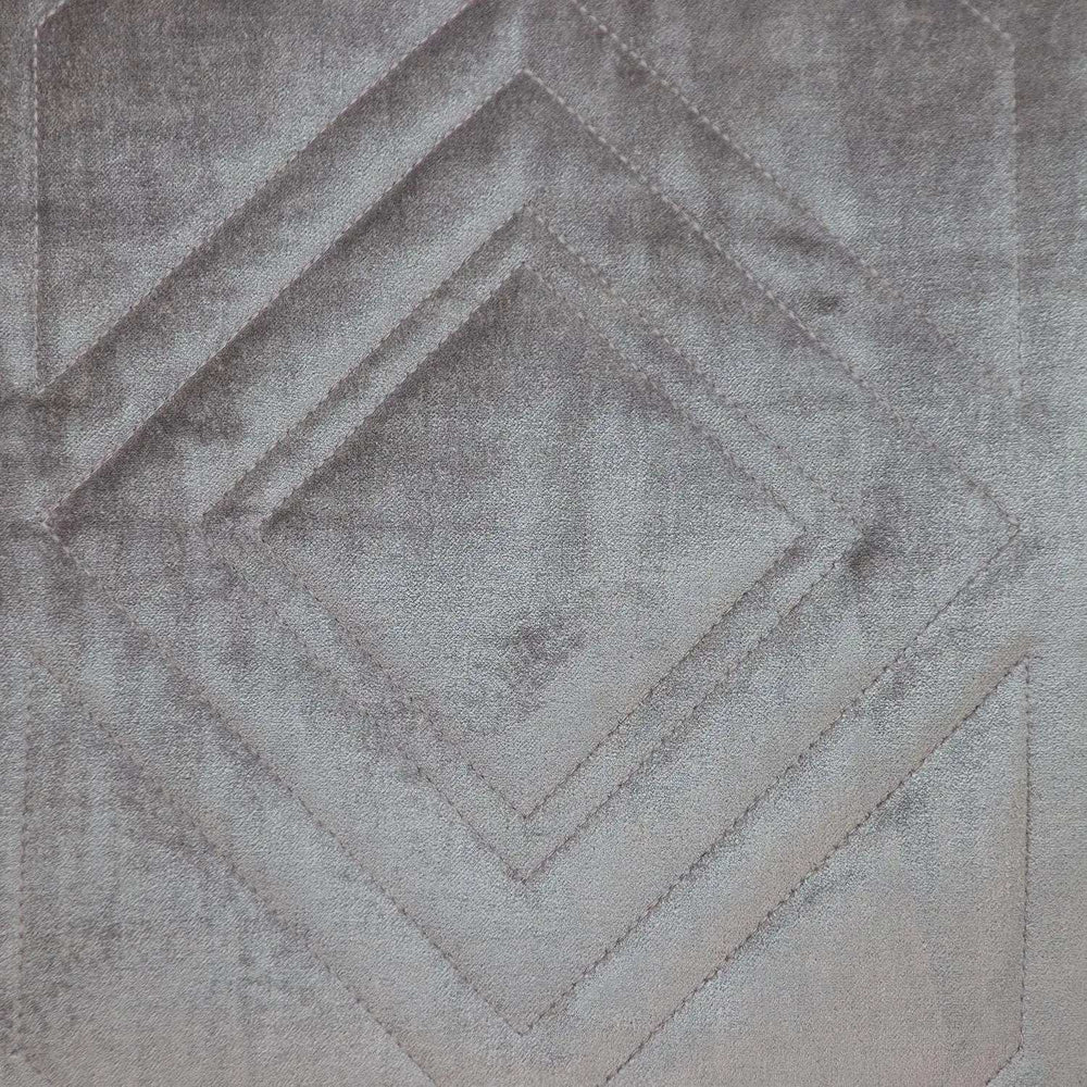 Taupe Quilted Diamonds Velvet Solid Color Throw Pillow - Homeroots - Flyclothing LLC