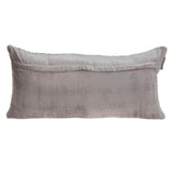 Taupe Quilted Diamonds Velvet Solid Color Lumbar Pillow - Homeroots