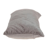 Taupe Quilted Diamonds Velvet Solid Color Lumbar Pillow - Homeroots