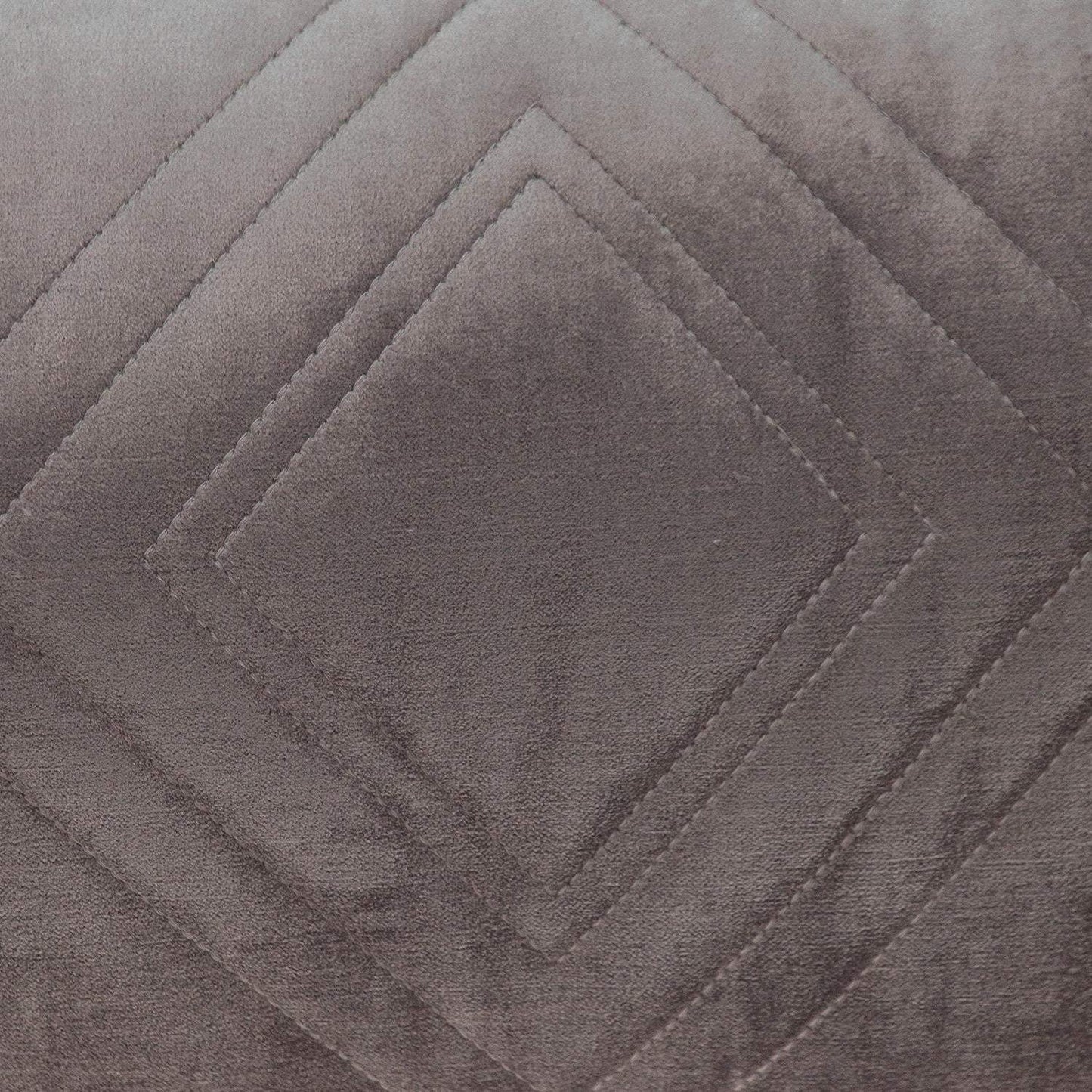 Taupe Quilted Diamonds Velvet Solid Color Lumbar Pillow - Homeroots - Flyclothing LLC