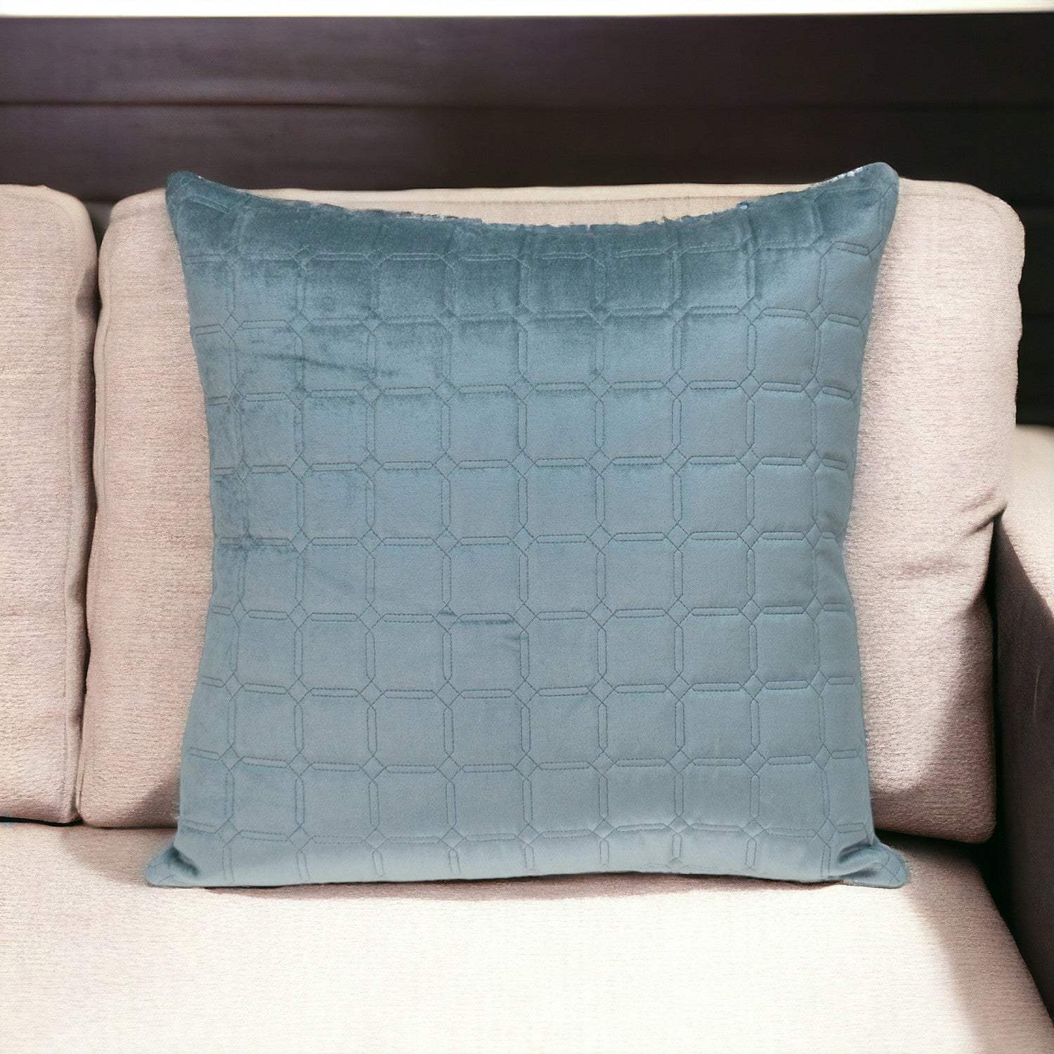 20" Gray Cotton Blend Throw Pillow - Homeroots - Flyclothing LLC