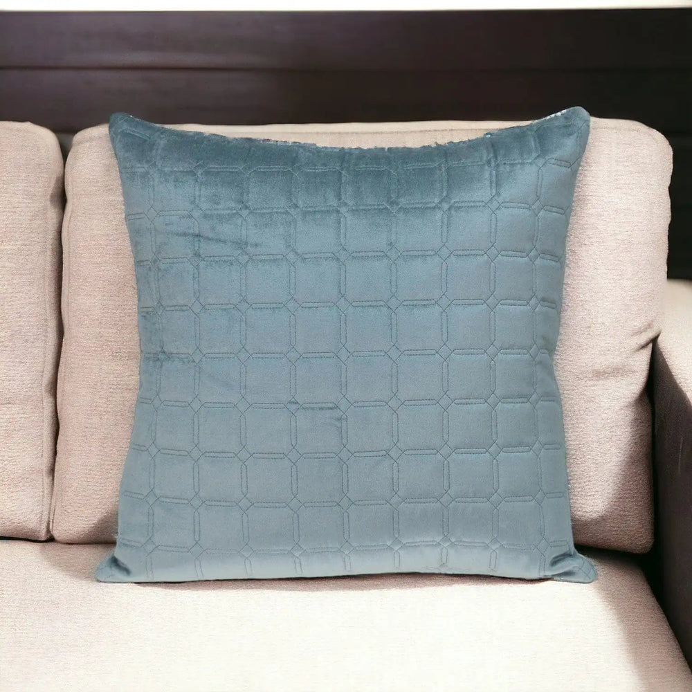 20" Gray Cotton Blend Throw Pillow - Homeroots