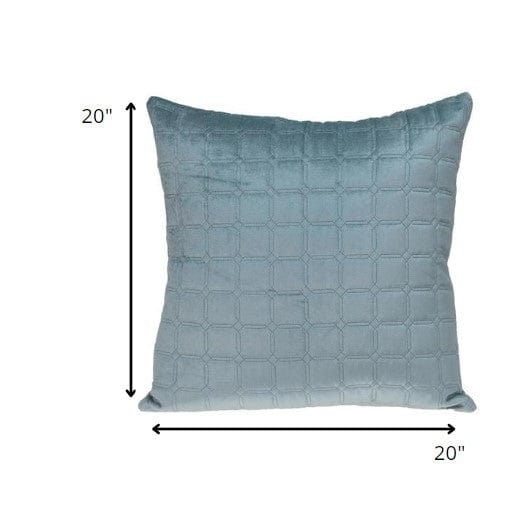 20" Gray Cotton Blend Throw Pillow - Homeroots - Flyclothing LLC