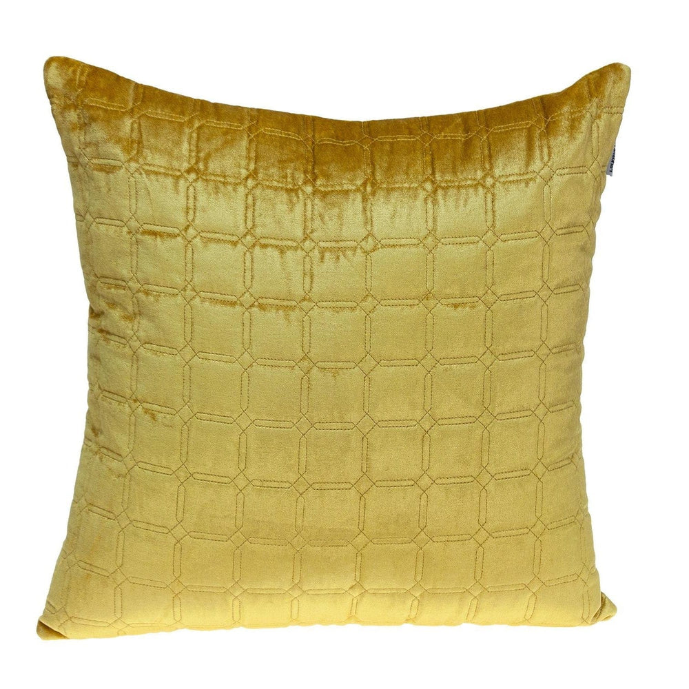 20" Yellow Cotton Blend Throw Pillow - Homeroots - Flyclothing LLC