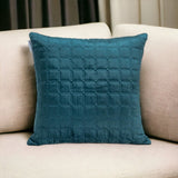 20" Teal Cotton Blend Throw Pillow - Homeroots - Flyclothing LLC