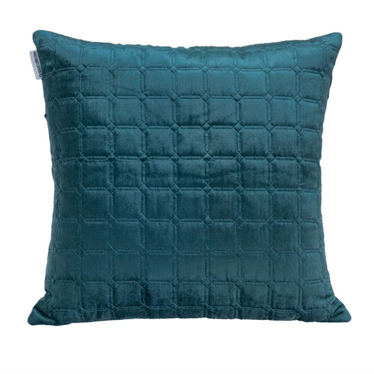20" Teal Cotton Blend Throw Pillow - Homeroots