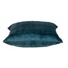 20" Teal Cotton Blend Throw Pillow - Homeroots