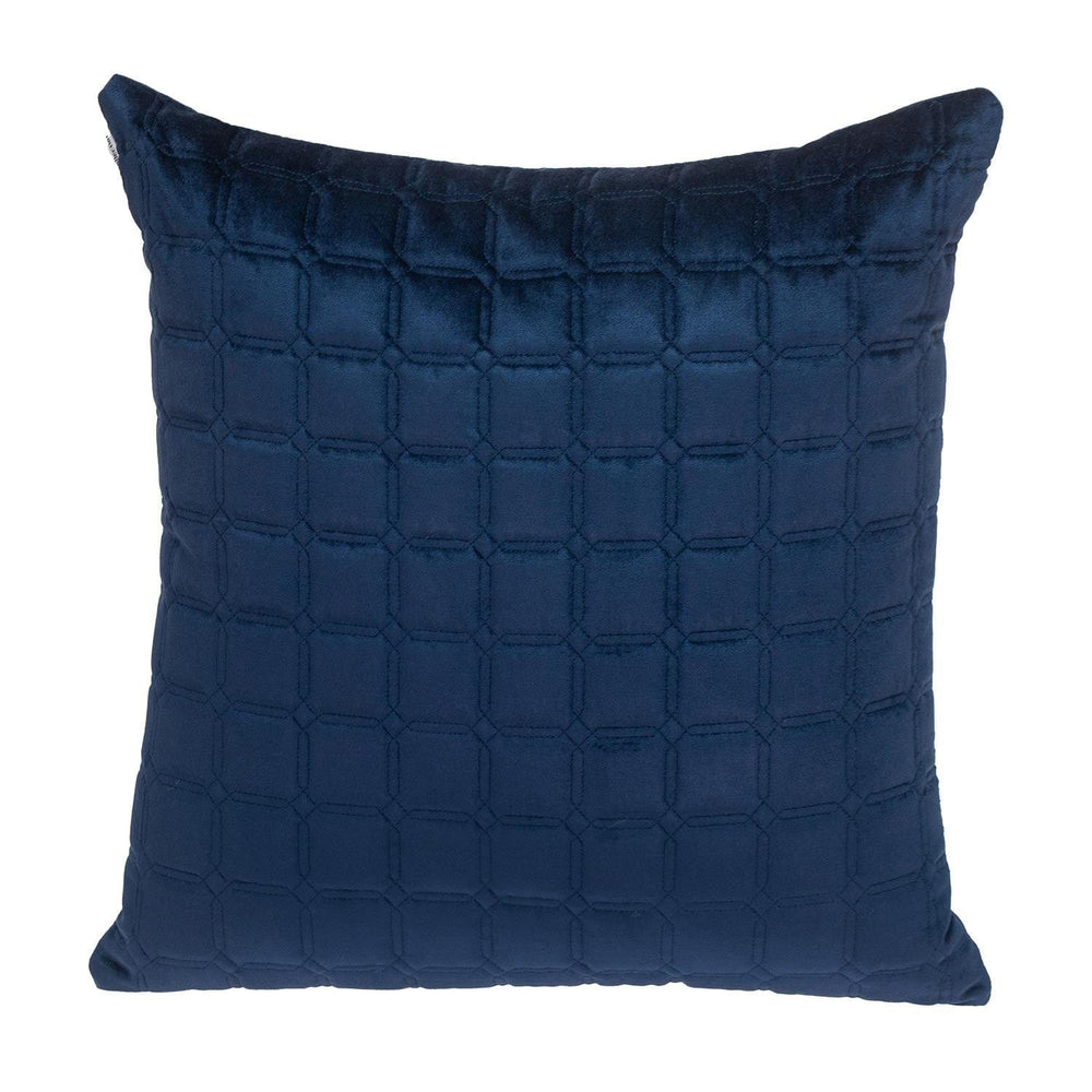 20" Navy Blue Cotton Blend Throw Pillow - Homeroots - Flyclothing LLC