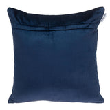 20" Navy Blue Cotton Blend Throw Pillow - Homeroots