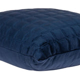 20" Navy Blue Cotton Blend Throw Pillow - Homeroots - Flyclothing LLC