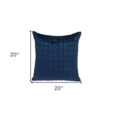20" Navy Blue Cotton Blend Throw Pillow - Homeroots - Flyclothing LLC