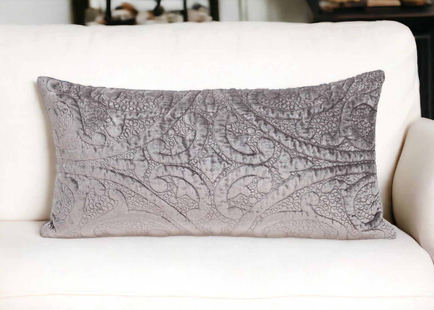 12" X 24" Taupe Cotton Blend Throw Pillow - Homeroots - Flyclothing LLC