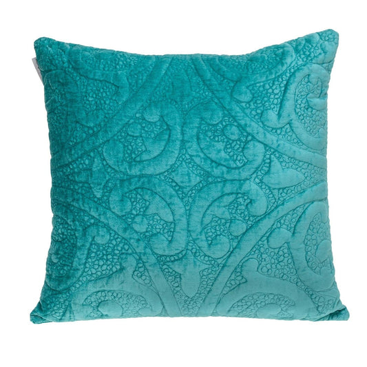 20" Aqua Cotton Blend Throw Pillow - Homeroots