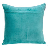 20" Aqua Cotton Blend Throw Pillow - Homeroots