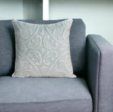 20" Gray Cotton Blend Throw Pillow - Homeroots