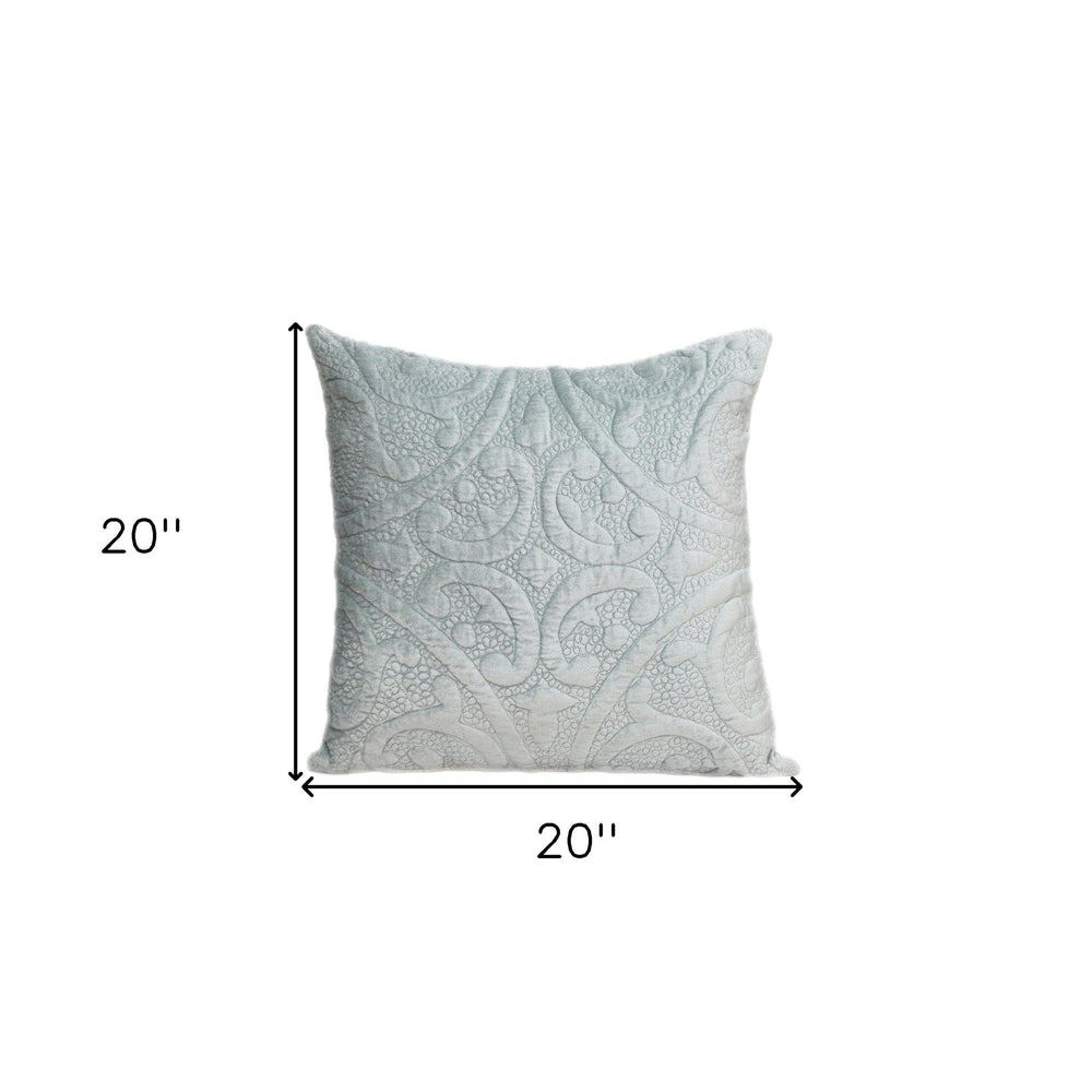 20" Gray Cotton Blend Throw Pillow - Homeroots - Flyclothing LLC