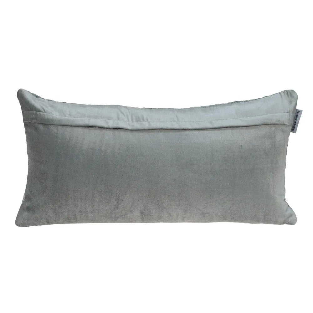 12" X 24" Gray Cotton Blend Throw Pillow - Homeroots - Flyclothing LLC