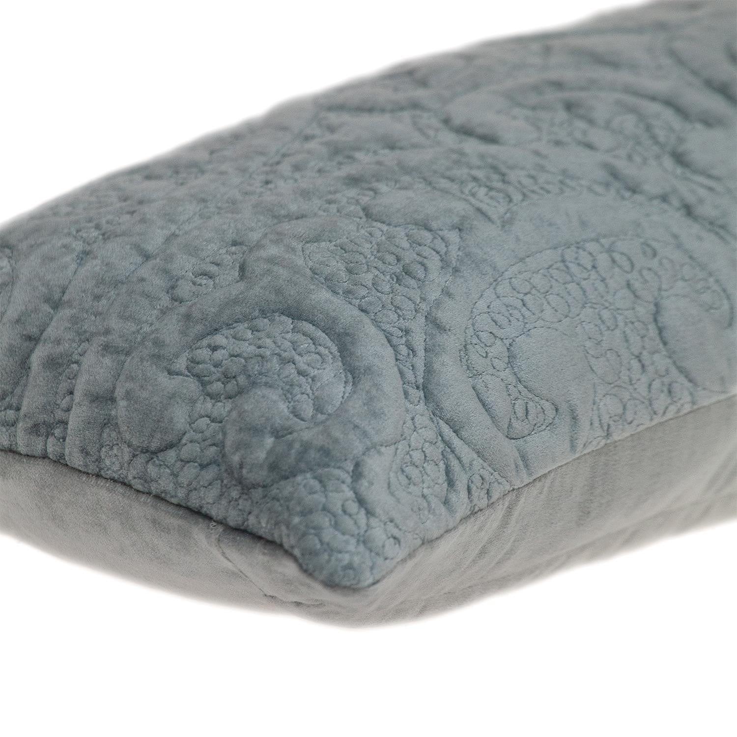 12" X 24" Gray Cotton Blend Throw Pillow - Homeroots - Flyclothing LLC