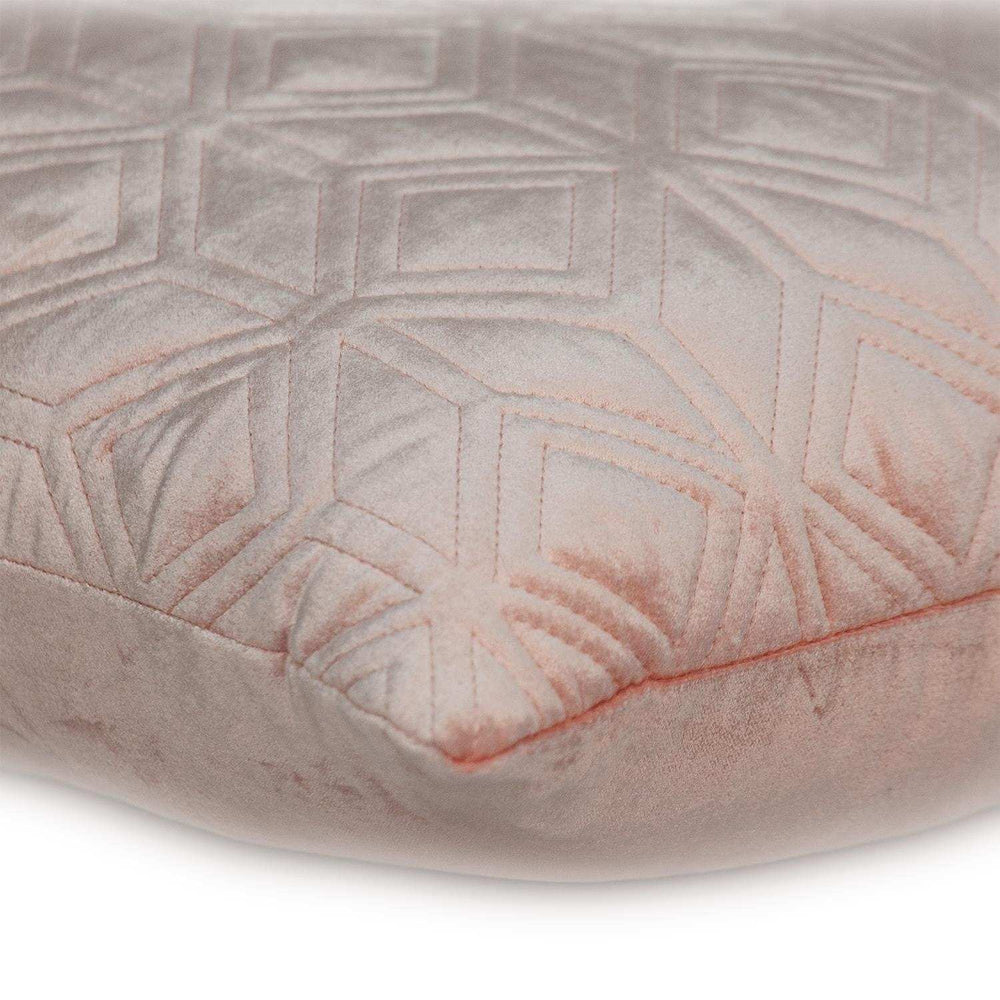 Tufted Diamonds Rose Gold Velvet Accent Pillow - Homeroots - Flyclothing LLC