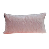 Tufted Diamonds Rose Gold Velvet Lumbar Accent Pillow - Homeroots