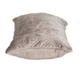 Tufted Diamonds Taupe Velvet Lumbar Accent Pillow - Homeroots