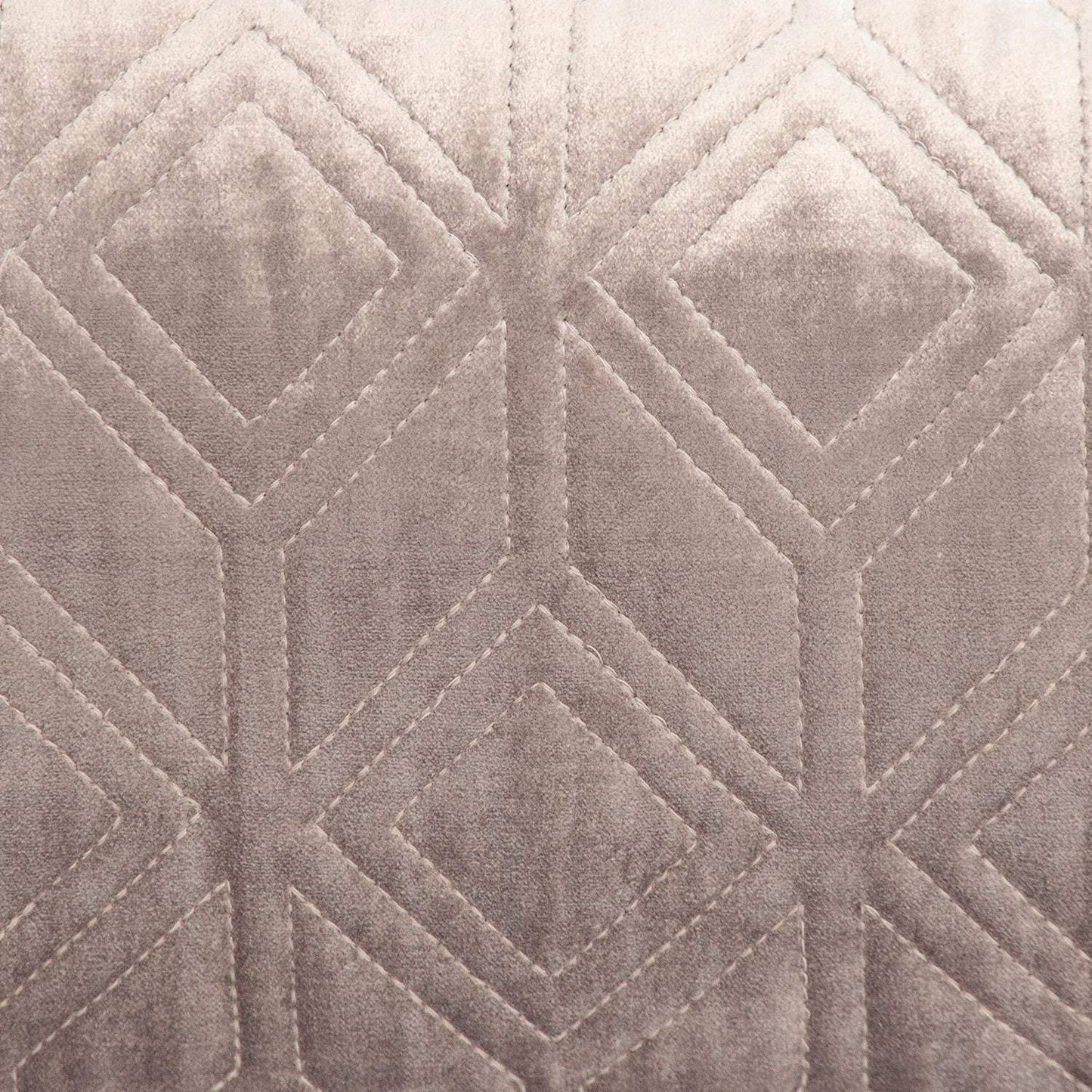 Tufted Diamonds Taupe Velvet Lumbar Accent Pillow - Homeroots - Flyclothing LLC