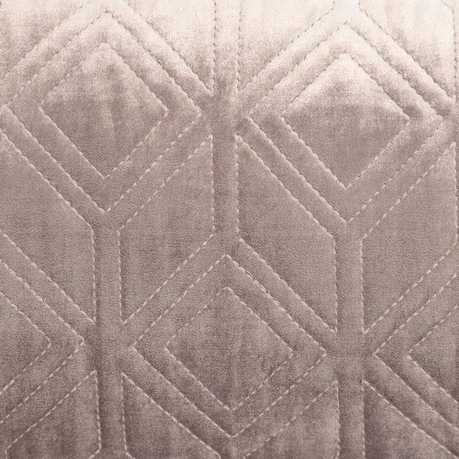 Tufted Diamonds Taupe Velvet Lumbar Accent Pillow - Homeroots - Flyclothing LLC