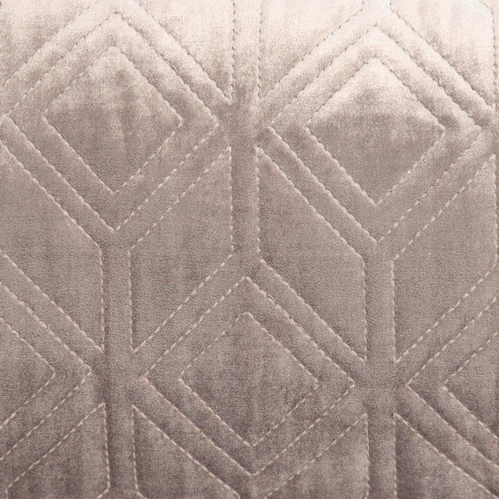 Tufted Diamonds Taupe Velvet Lumbar Accent Pillow - Homeroots - Flyclothing LLC
