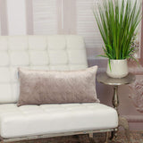 Tufted Diamonds Taupe Velvet Lumbar Accent Pillow - Homeroots - Flyclothing LLC