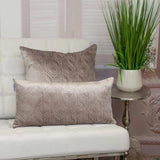 Tufted Diamonds Taupe Velvet Lumbar Accent Pillow - Homeroots - Flyclothing LLC