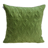 Tufted Diamonds Olive Velvet Accent Pillow - Homeroots