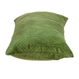 Tufted Diamonds Olive Velvet Lumbar Accent Pillow - Homeroots