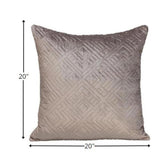 20" Taupe Cotton Blend Throw Pillow - Homeroots - Flyclothing LLC