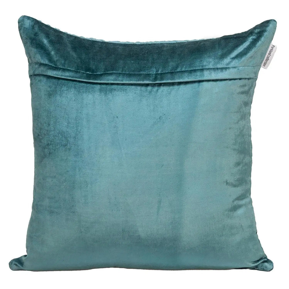 20" Teal Cotton Blend Throw Pillow - Homeroots - Flyclothing LLC