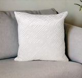 20" White Cotton Blend Throw Pillow - Homeroots - Flyclothing LLC