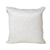 20" White Cotton Blend Throw Pillow - Homeroots