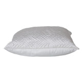 20" White Cotton Blend Throw Pillow - Homeroots