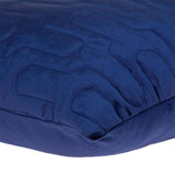 Geometric Lush Quilted Blue Throw Pillow - Homeroots - Flyclothing LLC