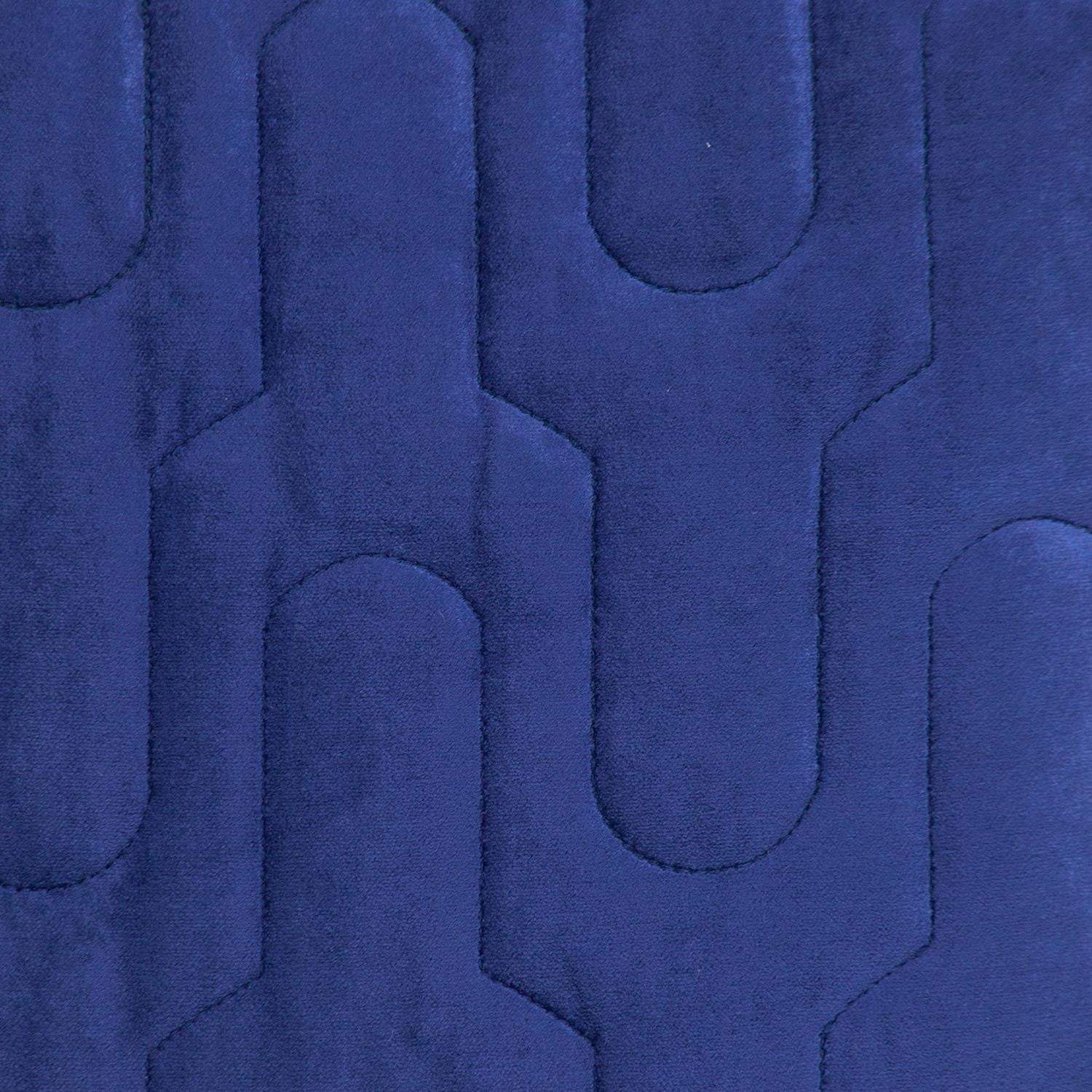 Geometric Lush Quilted Blue Throw Pillow - Homeroots - Flyclothing LLC