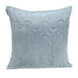 Geometric Lush Quilted Metallic Gray Throw Pillow - Homeroots