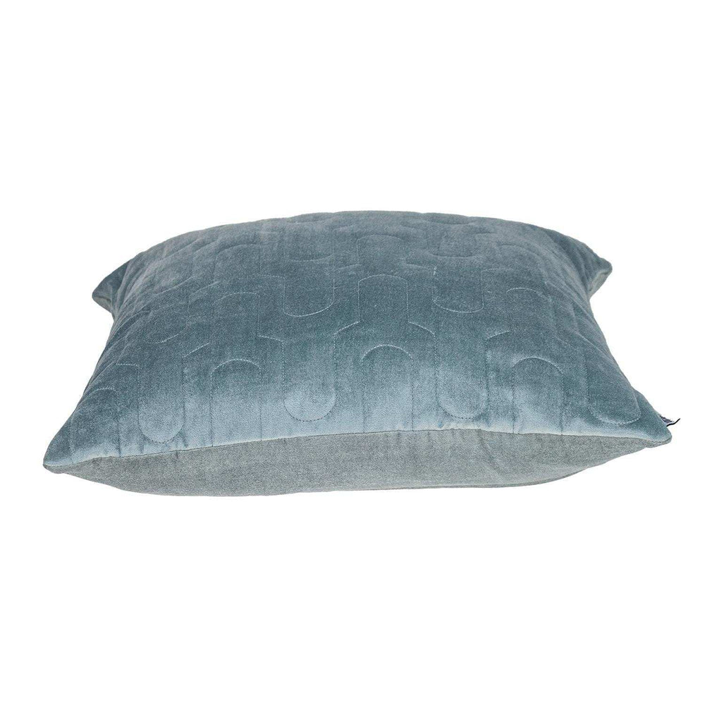 Geometric Lush Quilted Metallic Gray Throw Pillow - Homeroots - Flyclothing LLC