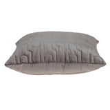 Geometric Lush Quilted Taupe Throw Pillow - Homeroots