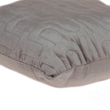 Geometric Lush Quilted Taupe Throw Pillow - Homeroots - Flyclothing LLC