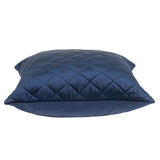 Tufted Diamond Navy Transitional Square Pillow - Homeroots